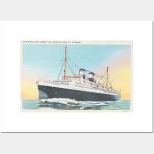 Clyde-Mallory Liners postcard Posters and Art